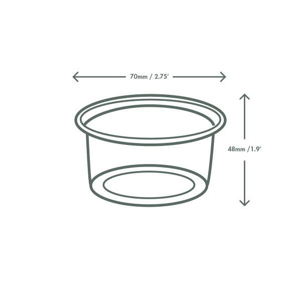 CF7054 Vegware Compostable 4-ounce PLA Cold Portion Cups
